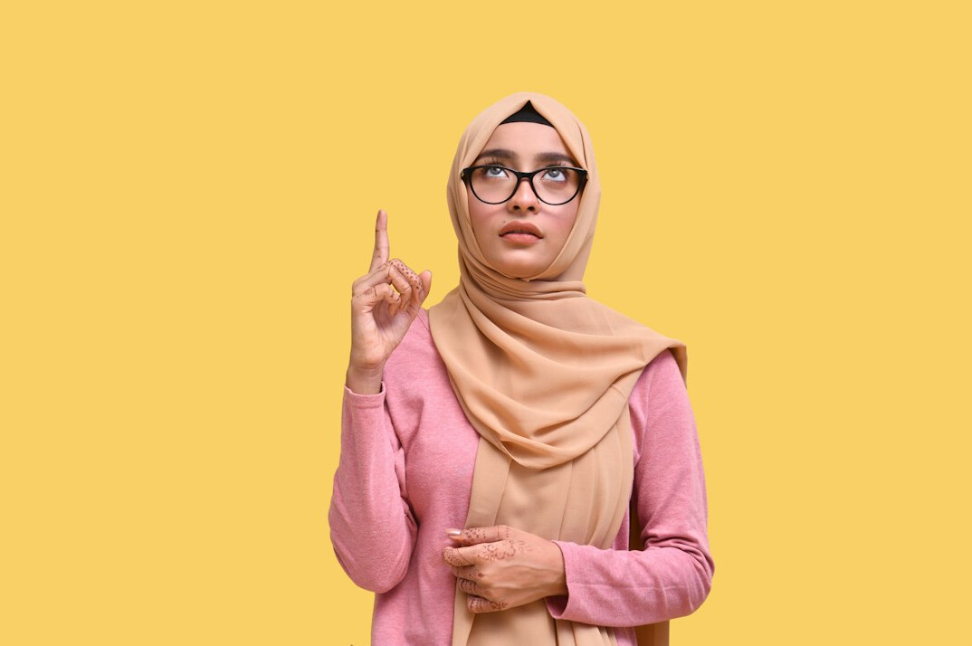 confident woman presenting ideas
