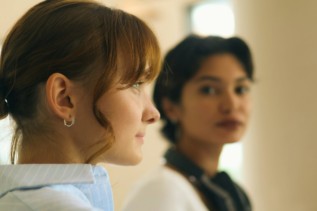 person listening attentively in conversation